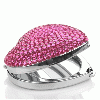 Pink Crystal Rhinestone Heart shaped compact mirror/pocket Mirror from CAMRY CRYSTAL INDUSTRIAL COMPANY, ZIAN, CHINA