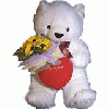 Teddy with flowers for your loved ones from WWW.GIFTSNIDEAS.COM, CALIFORNIA, UNITED STATES OF AMERICA